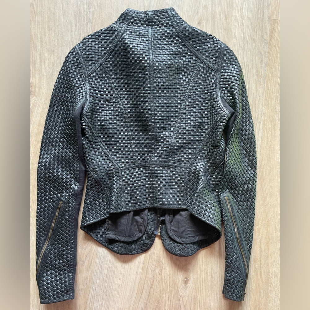 Improvd Woven 100% Genuine Leather Jacket Size XS - Picture 11 of 14